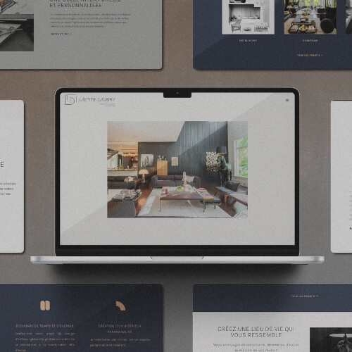 Site web WordPress responsive Laetitia Laubry Interior Design - Création webdesigner Vogandco Drôme