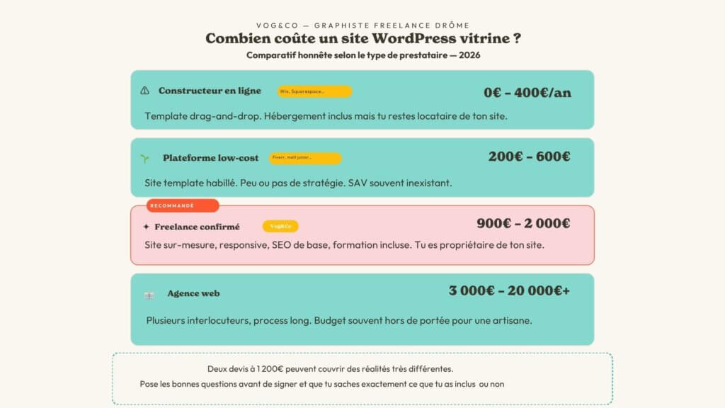 Les coûts cachés d'un site WordPress vitrine — hébergement, domaine, maintenance — Vog&Co
